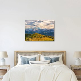 Kép - hegyi panoráma (üvegen) (70x50 cm)