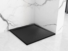 Rea Grand Black, ásványkőből készült zuhanytálca 90x90x3,5 cm, REA-K4595