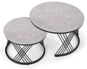 2 darabos ELEGRA dohányzóasztal szett, szürke