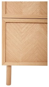 Natúr színű tölgyfa éjjeliszekrény Herringbone – Hübsch
