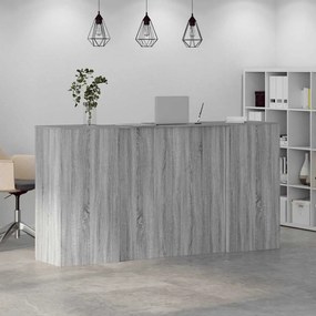 Recepciós pult szürke sonoma 200x50x103,5 cm szerelt fa