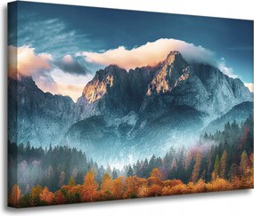 Vászonkép Hegyek Ég Erdő Természet 70x50 cm Ajándéknak is tökéletes