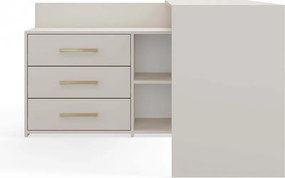 Dany sarok íróasztal polccal, tárolóval, 120x76x50 cm, kasmír