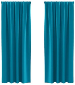 Függönyök függönyökkel 2 pcs Türkiz 260x140cm Poliészter