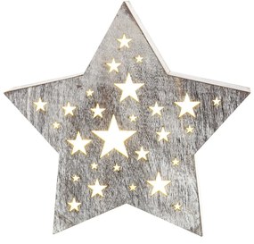 Retlux RXL 347 karácsonyi dekoráció, perforált világító csillag, kicsi, meleg fehér