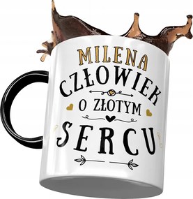 Fekete Bögre Milena Barátnőknek Ajándék Nyomtatott Fotóval