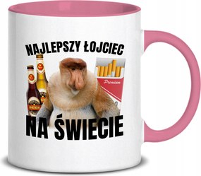 Fehér Bögre 330ml Rózsaszín Középső Karácsonyi Ajándék Legjobb Fejes Minták