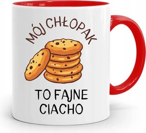 Piros Bögre Ajándék Fiúnak Hűvös Sütemény nyomott mintával