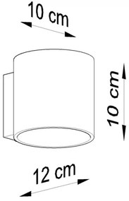 Sollux SL.0486 - Fali lámpa ORBIS 1xG9/40W/230V beton