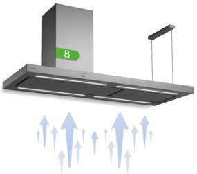 Limelight 150, páraelszívó, 150 cm, fali páraelszívó, 625 m³/ó, érintőképernyős