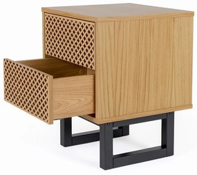 Camden Diamond Print éjjeliszekrény tölgyfa dekorral - Woodman