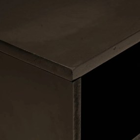 TV szekrény Fekete és Arany 80 x 33 x 46 cm tömör mangófa