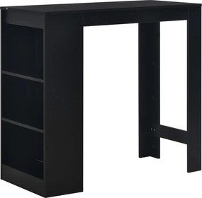 vidaXL fekete bárasztal polccal 110 x 50 x 103 cm