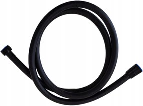 Zuhanyzó zuhanytömlő sima fekete matt 200 cm csavarodásmentes