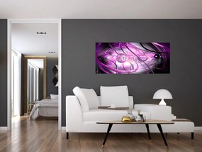 Gyönyörű lila absztrakció képe (120x50 cm)