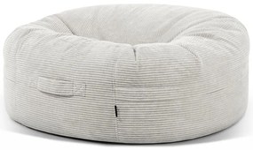 Krémszínű kordbársony babzsákfotel Roll 135 – SLOWDOWN