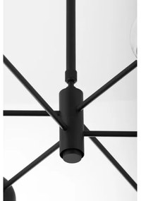 Jupiter 1995 - Csillár rúdon MOKA 3xGU10/10W/230V + 3xG9/10W/230V fekete/átlátszó