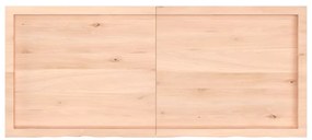 kezeletlen tömör fa fürdőszobai pult 140x60x(2-6) cm