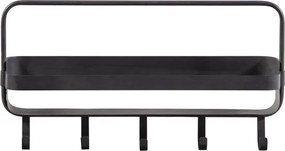 Fém polc fürdőszobába RAKKA 56x29 cm, fekete patinával