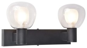 Fürdőszobai fali lámpa POLA 2xG9/5W/230V IP44 fekete/átlátszó
