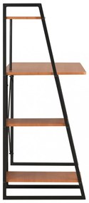 fekete és barna íróasztal polcrendszerrel 102 x 50 x 117 cm