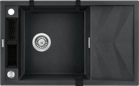 Magnetic gránit mosogató_metál grafit_1 medence+csepegtető