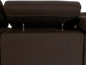 Ülőgarnitúra, szövet csoki, SEGORIA LUX