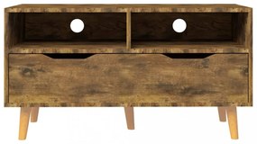 füstös tölgy színű szerelt fa TV-szekrény 90 x 40 x 48,5 cm