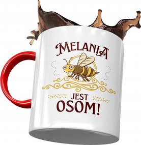 Piros Bögre Melania Feleség Barátnő Ajándék Nyomtatott Fotóval