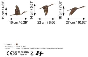 Fém fali dekoráció, Rusty Birds 1