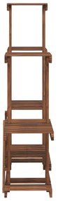 tömör fenyőfa virágtartó állvány 95 x 25 x 96 cm
