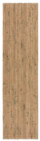 Zöld-natúr színű kétoldalas kézi szövésű juta futószőnyeg 60x230 cm Jute Boucle Green – Flair Rugs