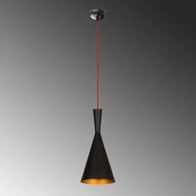 Elmas 3541 fekete-piros vas függőlámpa, Ø19 cm