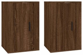 2 db barna tölgy falra szerelhető TV-szekrény 40x34,5x60 cm