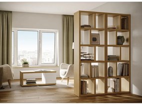 Natúr színű könyvespolc tölgyfa dekorral 70x198 cm Berlin – TemaHome
