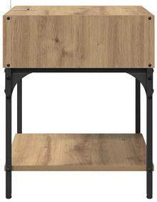 Éjjeli asztal 2 pcs kézműves tölgy 40 x 40 x 50 cm Faanyag