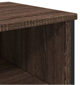 barna tölgyszínű szerelt fa dohányzóasztal 100x35x74,5 cm