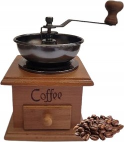 Fa kávédaráló kézi retro