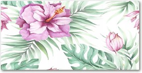 Fotó üvegkép Hawaii virágok 140x70