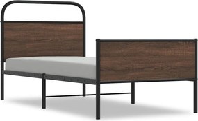 vidaXL ágykeret matrac nélkül 90x190 cm barna tölgyfa műfa