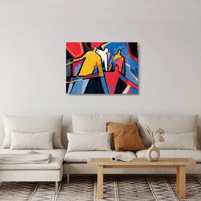 Kép - A férfiak absztrakciója (üvegen) (70x50 cm)