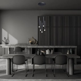 Rabalux 72360 - Csillár zsinóron RAMIRA 5xG9/5W/230V fekete