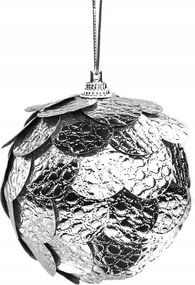 Karácsonyfadísz gömbök ezüst 8cm 3db