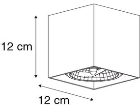 Design spotlámpa fekete négyzet alakú - Box