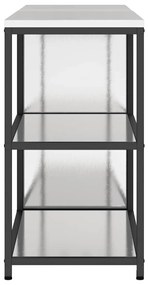 Konyhai Tároló Készlet polcokkal 2 pcs Ezüst 180 x 50 x 92 cm