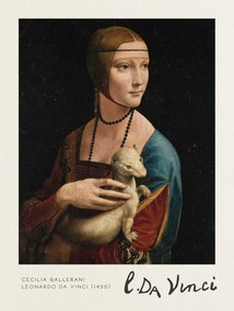 Festmény reprodukció Cecilia Gallerani (The Lady with an Ermine) - Leonardo Da Vinci, (30 x 40 cm)
