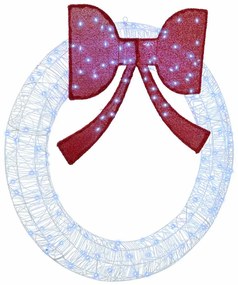 Koszorú 150 LED-del Hideg feher 120 cm Akril