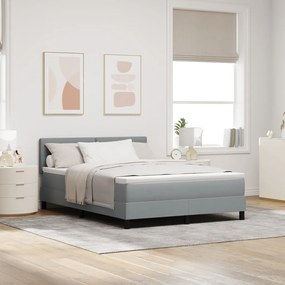 vidaXL Boxspring Ágy Matraccal Világosszürke 140x200 cm Szövet
