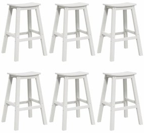 vidaXL Kerti bár szett 6 pcs Fehér HDPE
