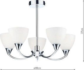 Dar Lighting WATSON WAT0550-LED Csillár 5x4W/LED 2700K 2250LM IP20